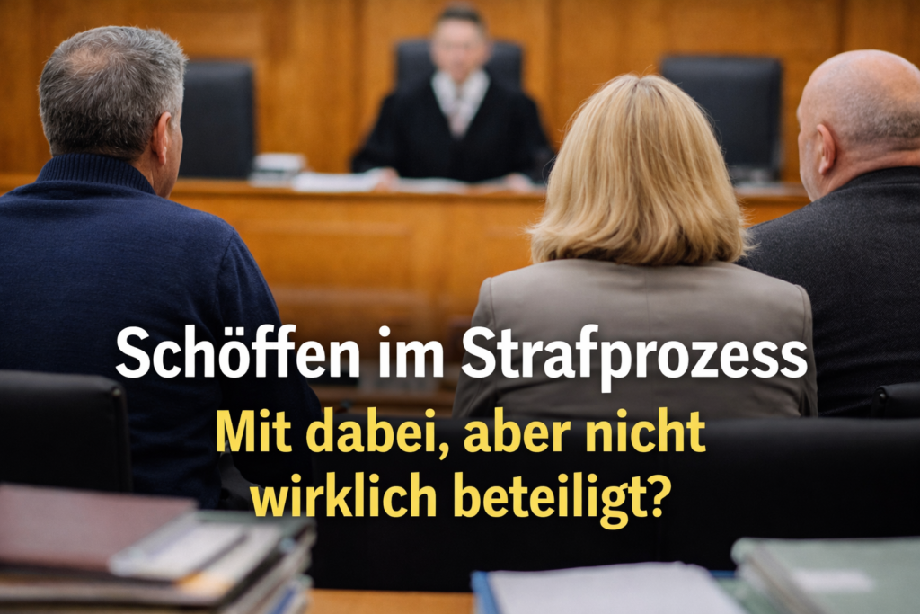 Wenn Schöffen mitrichten sollen, bei Absprachen aber oft außen vor bleiben