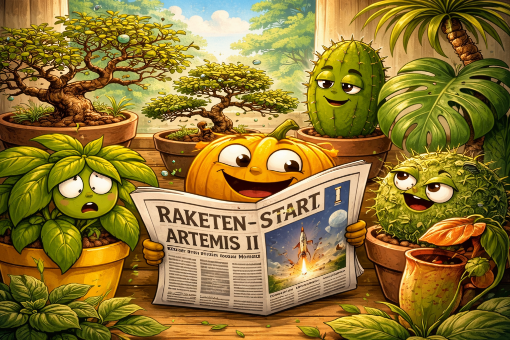 Pflanzen mit Haltung – Sondermeldung: „Raketenstart mit Blattwerk“